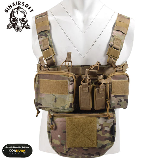 TCM Chest Rig Tactical Vest Military Pack Magazine Pouch Holster Molle System Waist Men Nylon