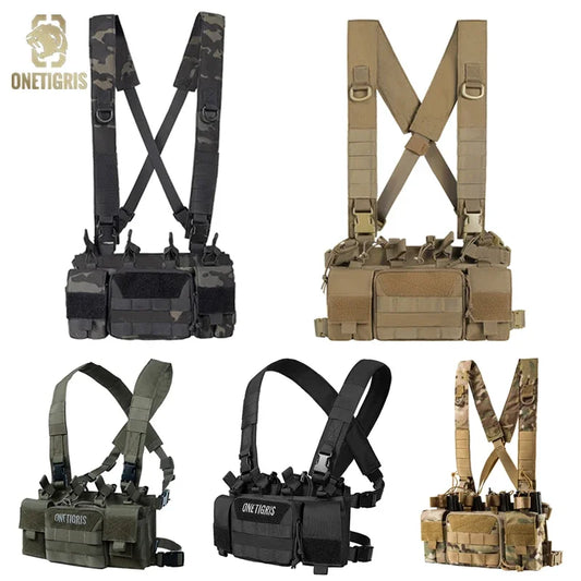 ONETIGRIS Tactical MOLLE Chest Rigs X Harness  JPC Hunting Airsoft Magazine Pouch Tactical Plate Carrier Vest Equipment